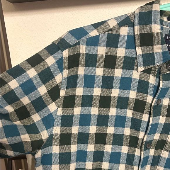 J. Crew Mens Slim Buffalo Check Flannel Shirt Top Button up Sz L - Picture 3 of 4